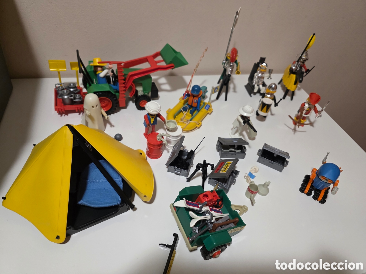 Playmobil: Mega lote Playmobil Vintage Geobra + Cat&aacute;logos originales a&ntilde;os 70/80