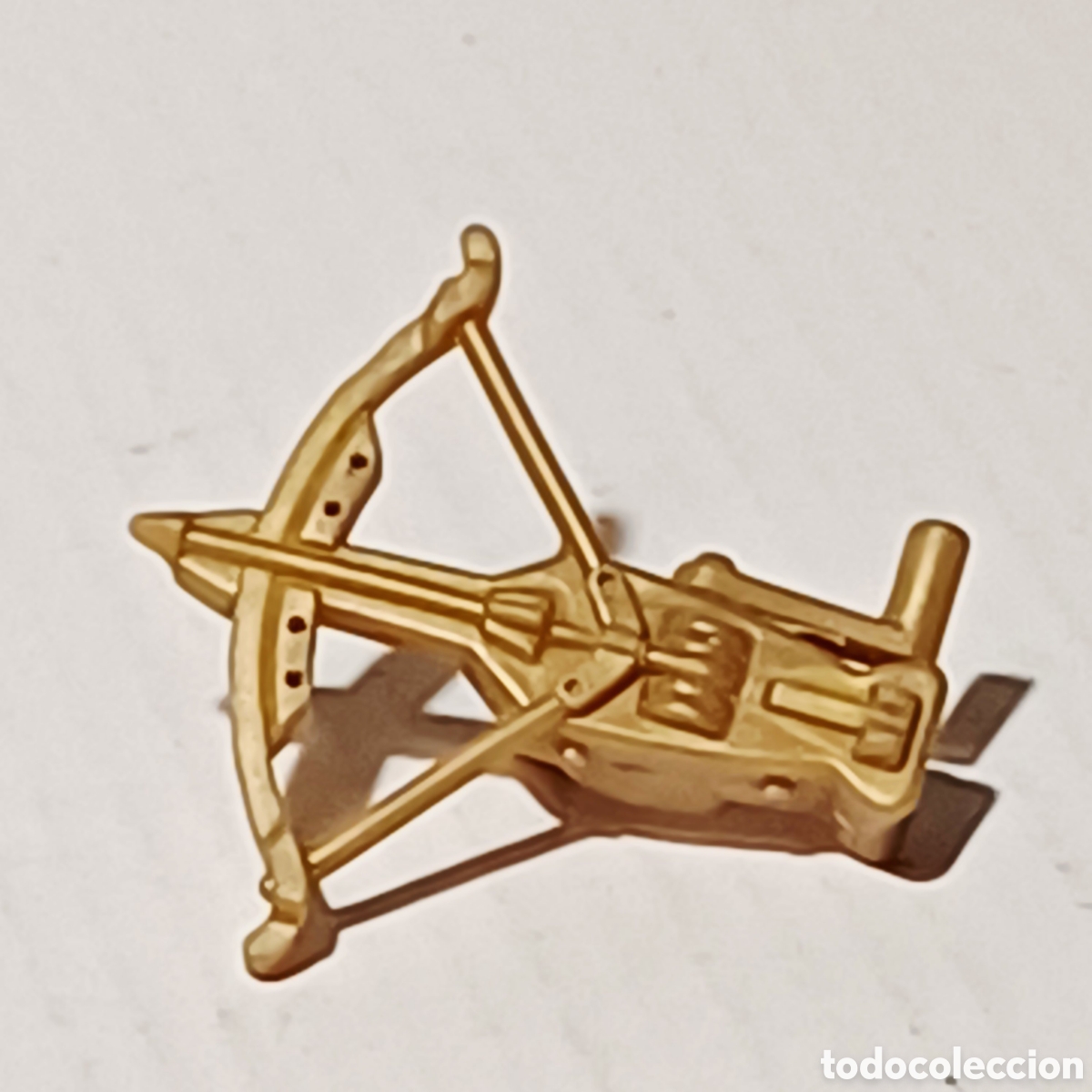 Playmobil: Pieza compatible playmobil ballesta m&aacute;quina dorado arco flechas medieval