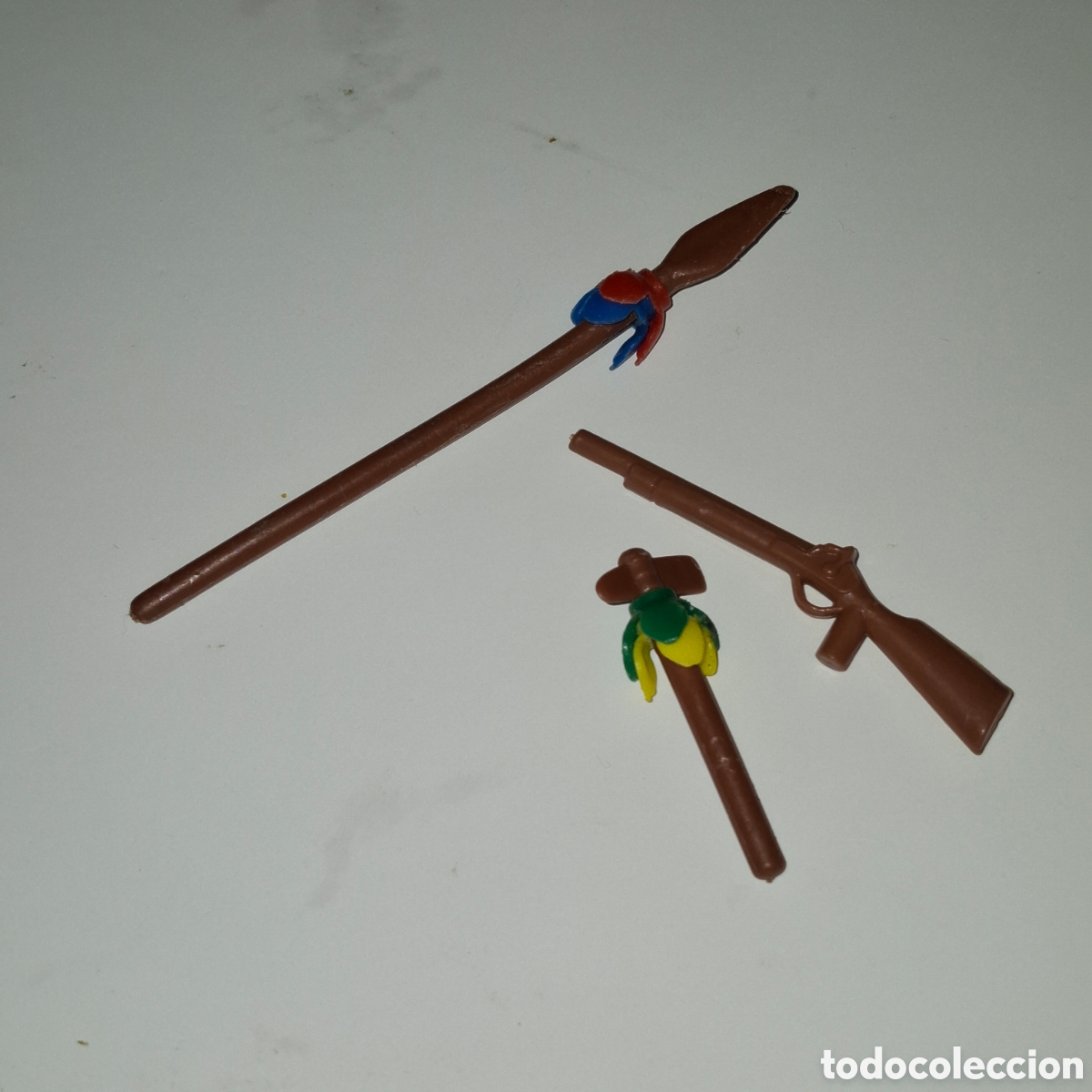 Playmobil: ARMAS COMPLEMENTOS ESCOPETA LANZA HACHA DE INDIO FAMOBIL GEOBRA PLAYMOBIL A&Ntilde;OS 70 Y 80