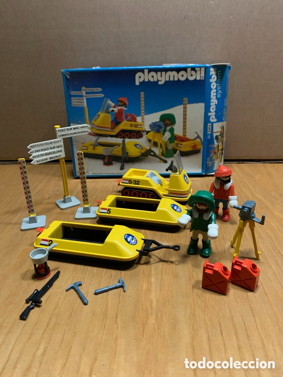 Playmobil: PLAYMOBIL SYSTEM 3464 - Moto de Nieve y Trineos de Exploraci&oacute;n Polar - Con Caja y Manual
