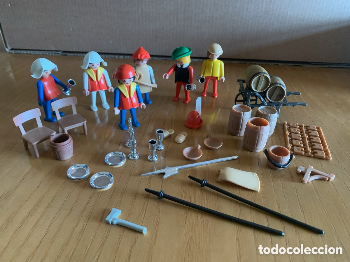 Playmobil: PLAYMOBIL VINTAGE - Gran Lote Medieval / Taberna / Mercado a&ntilde;os 80
