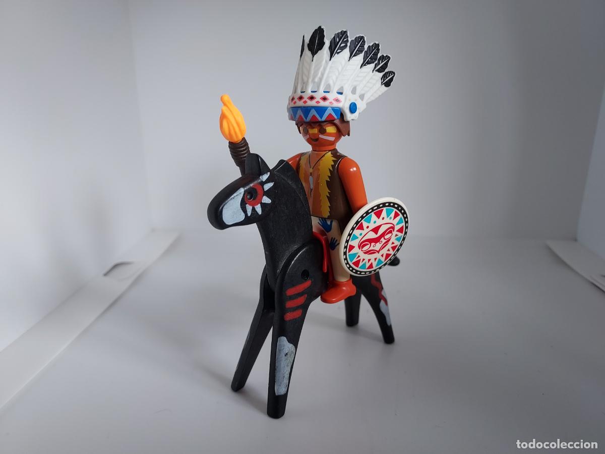 Playmobil: PLAYMOBIL INDIO A CABALLO OESTE WESTERN