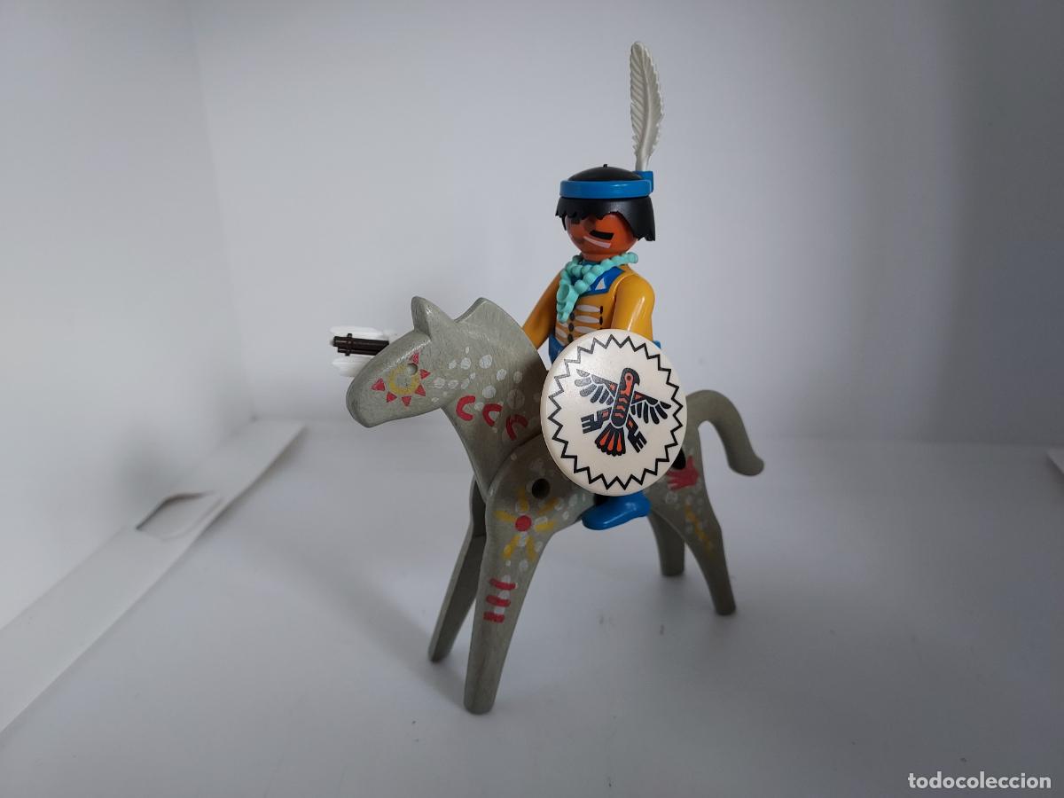 Playmobil: PLAYMOBIL INDIO A CABALLO OESTE WESTERN