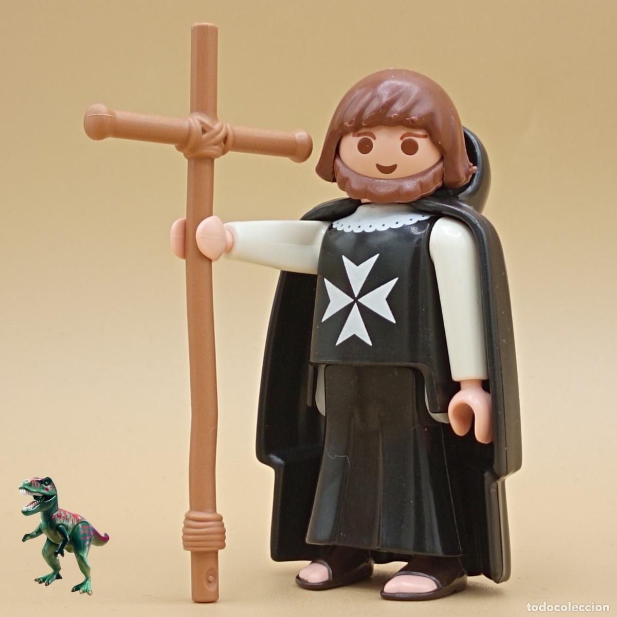 Playmobil: Playmobil figura misionario caballero de malta monje fraile cura cristiano sacerdote medieval