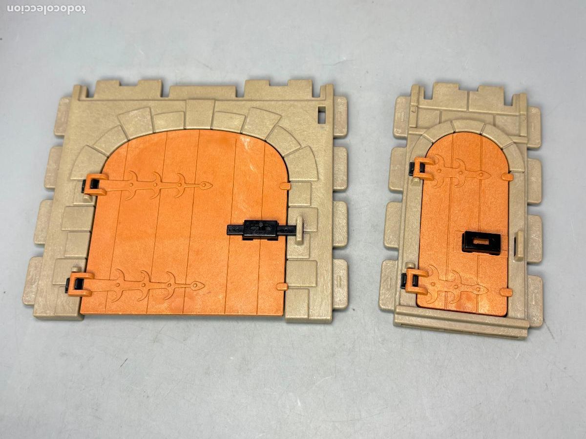 Playmobil: Playmobil lote puerta pared grande y peque&ntilde;a torre casa castillo