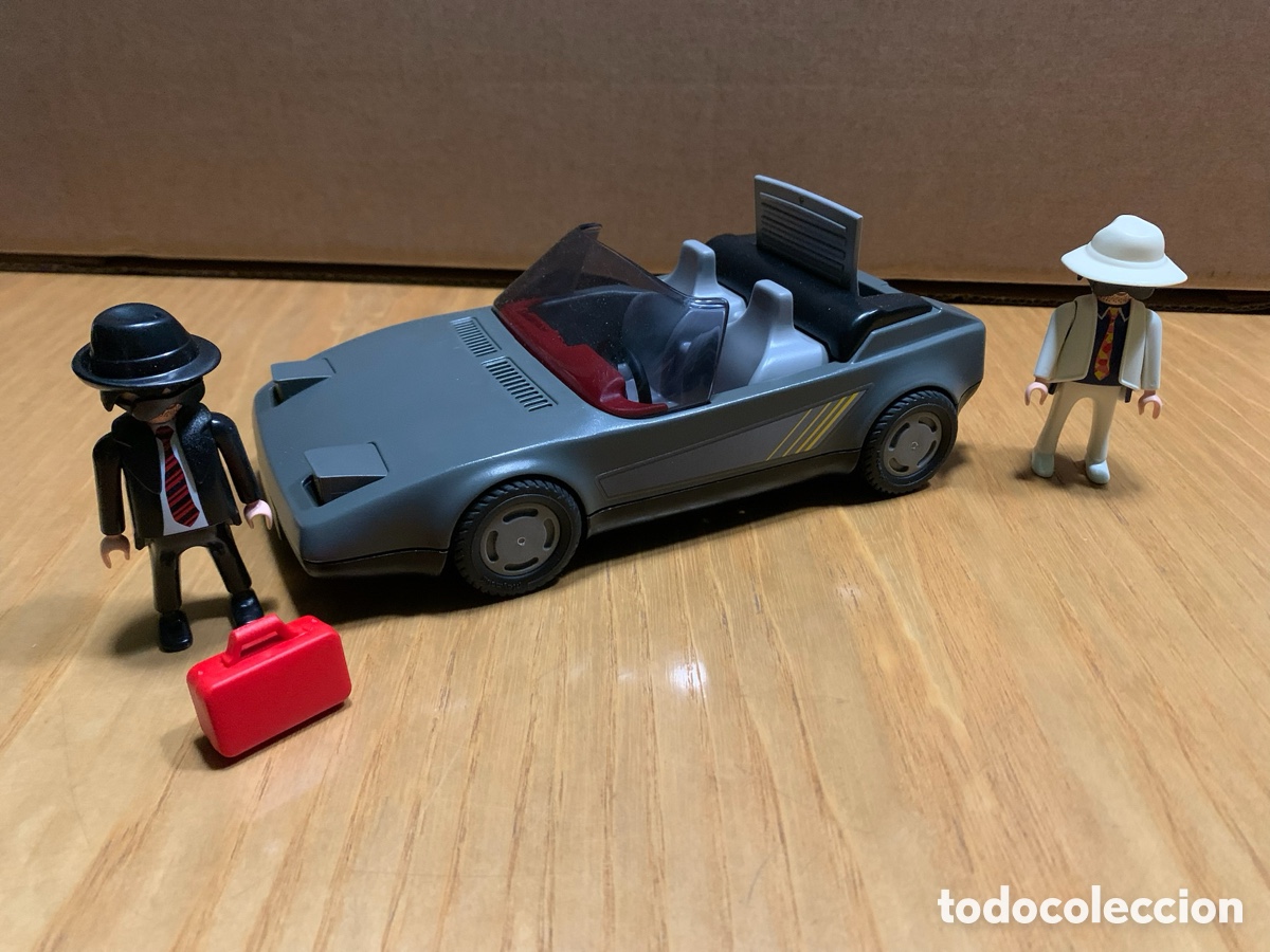 Playmobil: Playmobil 3778 (A&ntilde;os 90) - Coche Deportivo Gris G&aacute;ngsters / Agentes Secretos