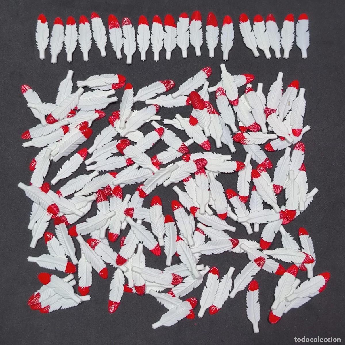 Playmobil: Playmobil plumas indicas blancas con puntas pintandas ☼