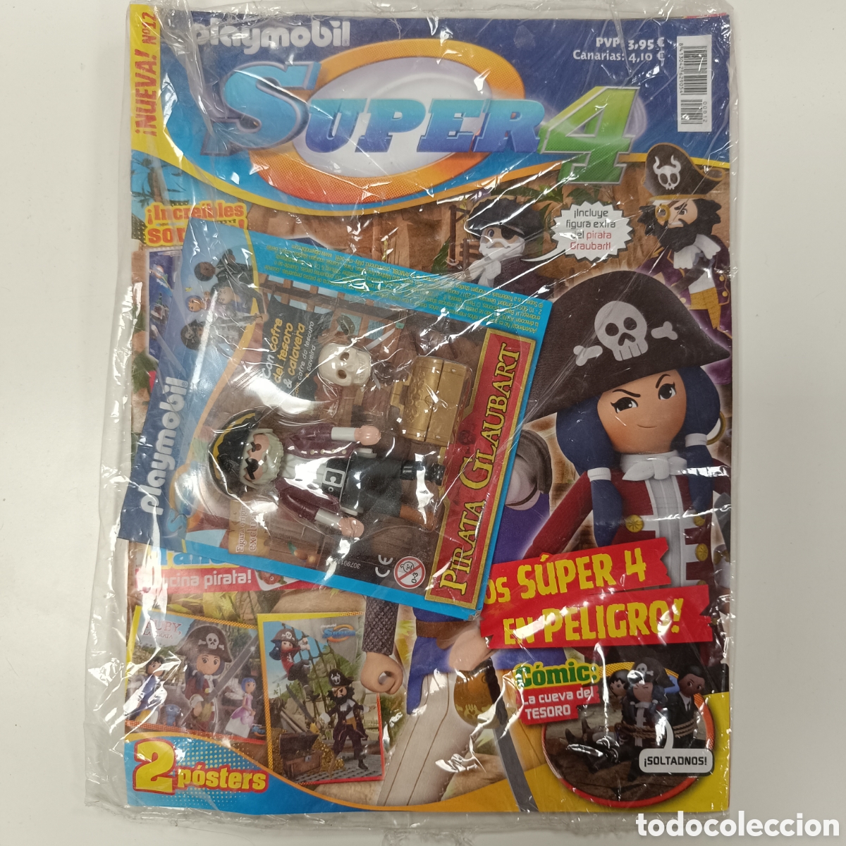 Playmobil: Playmobil Revista Super 4 N&ordm;12 Pirata Glaubart