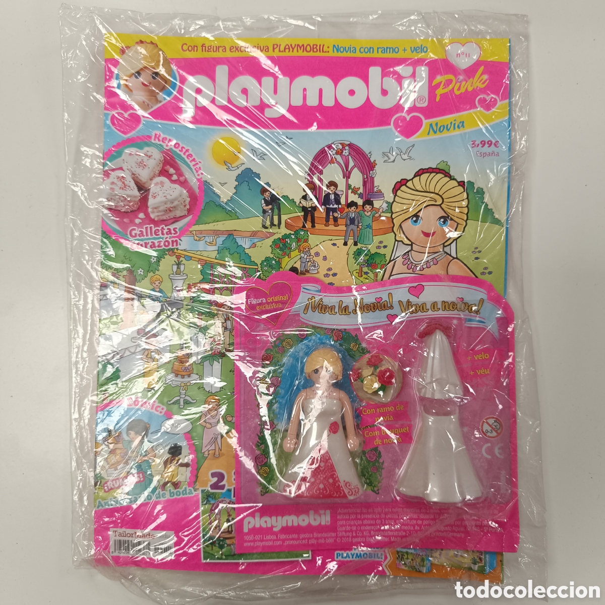 Playmobil: Playmobil Pink Revista Numero 11 Novia con Ramo y Velo