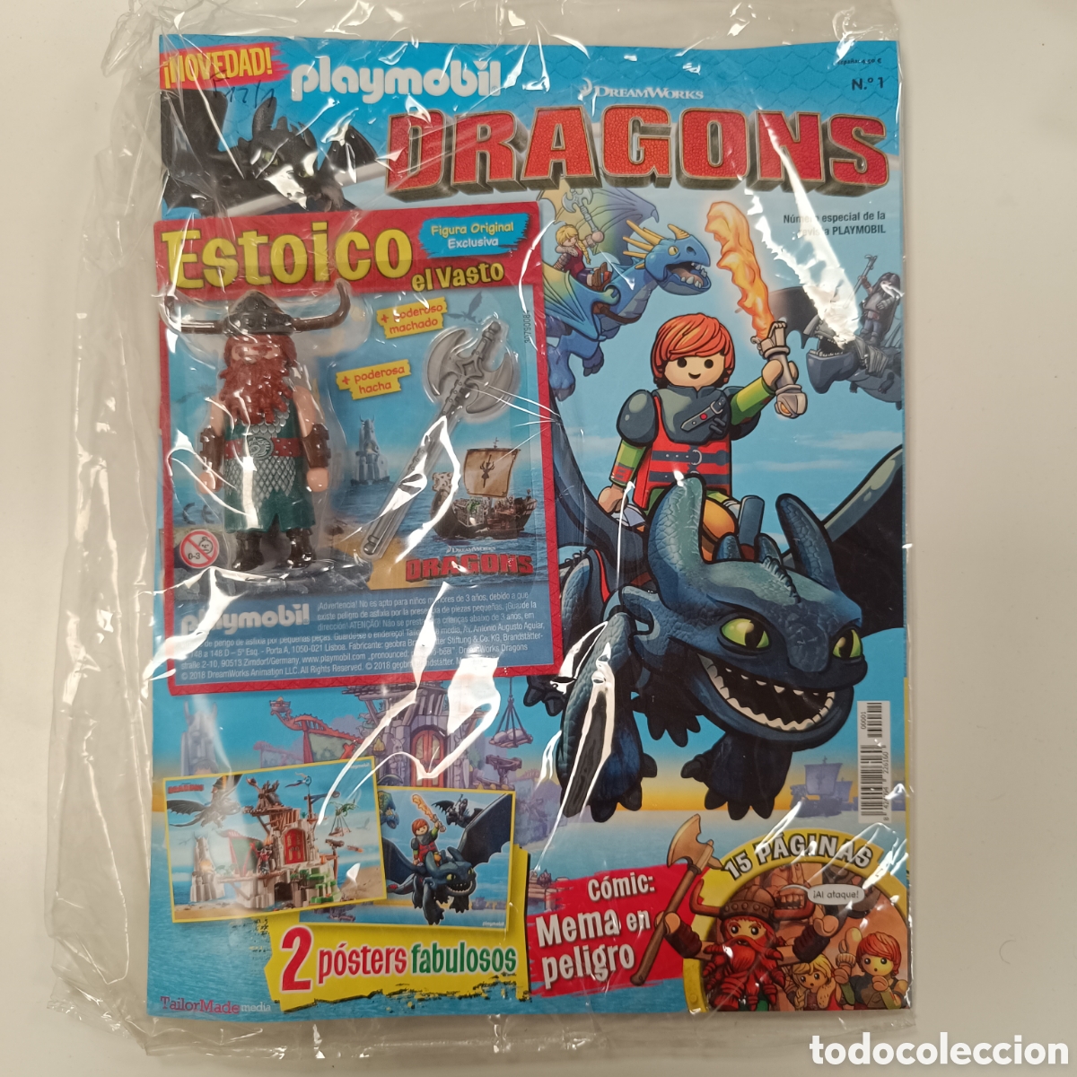Playmobil: Playmobil Dragons Revista N&uacute;mero 1 Estoico El Vasto