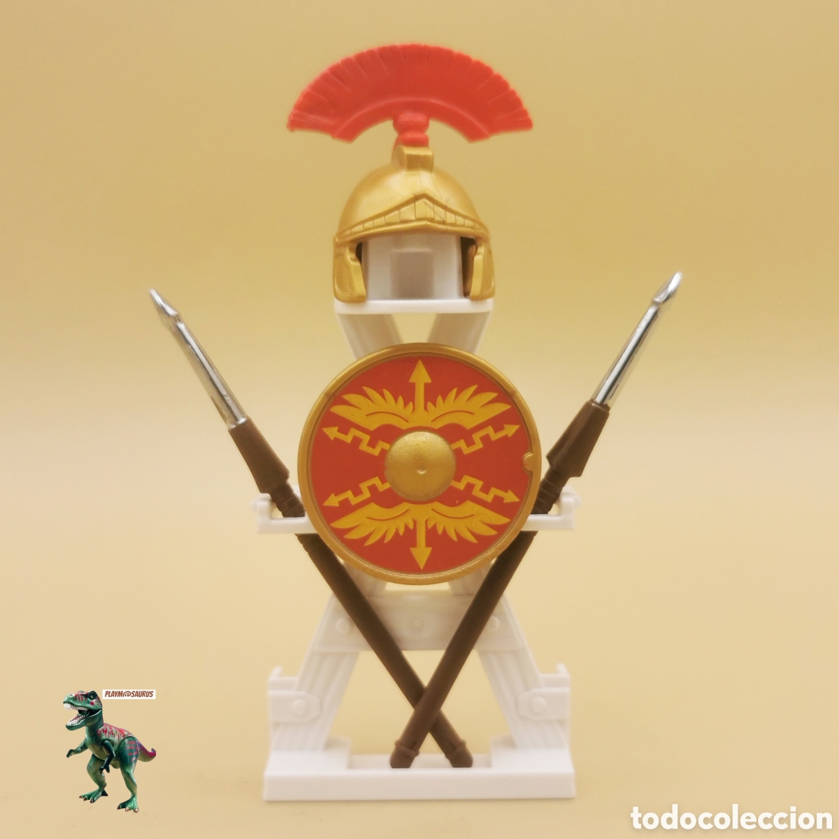 Playmobil: Playmobil armero romano mueble estante expositor legionario de roma soldado cesar casco lanza escudo