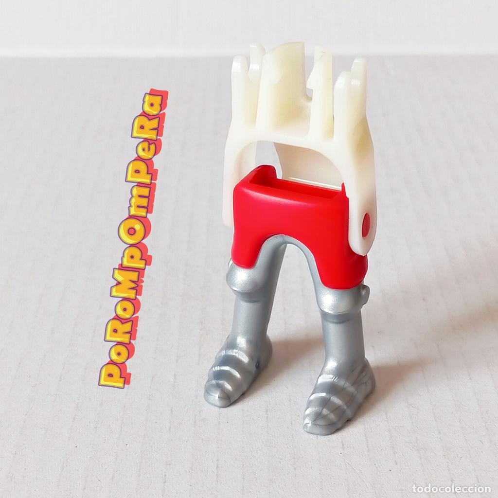 Playmobil: PLAYMOBIL PIERNA FALD&Oacute;N ROJ BOTA ARMADURA PLATEAD + ESQUELETO CUSTOM/COMPLETAR CABALLERO MEDIEVAL Q8