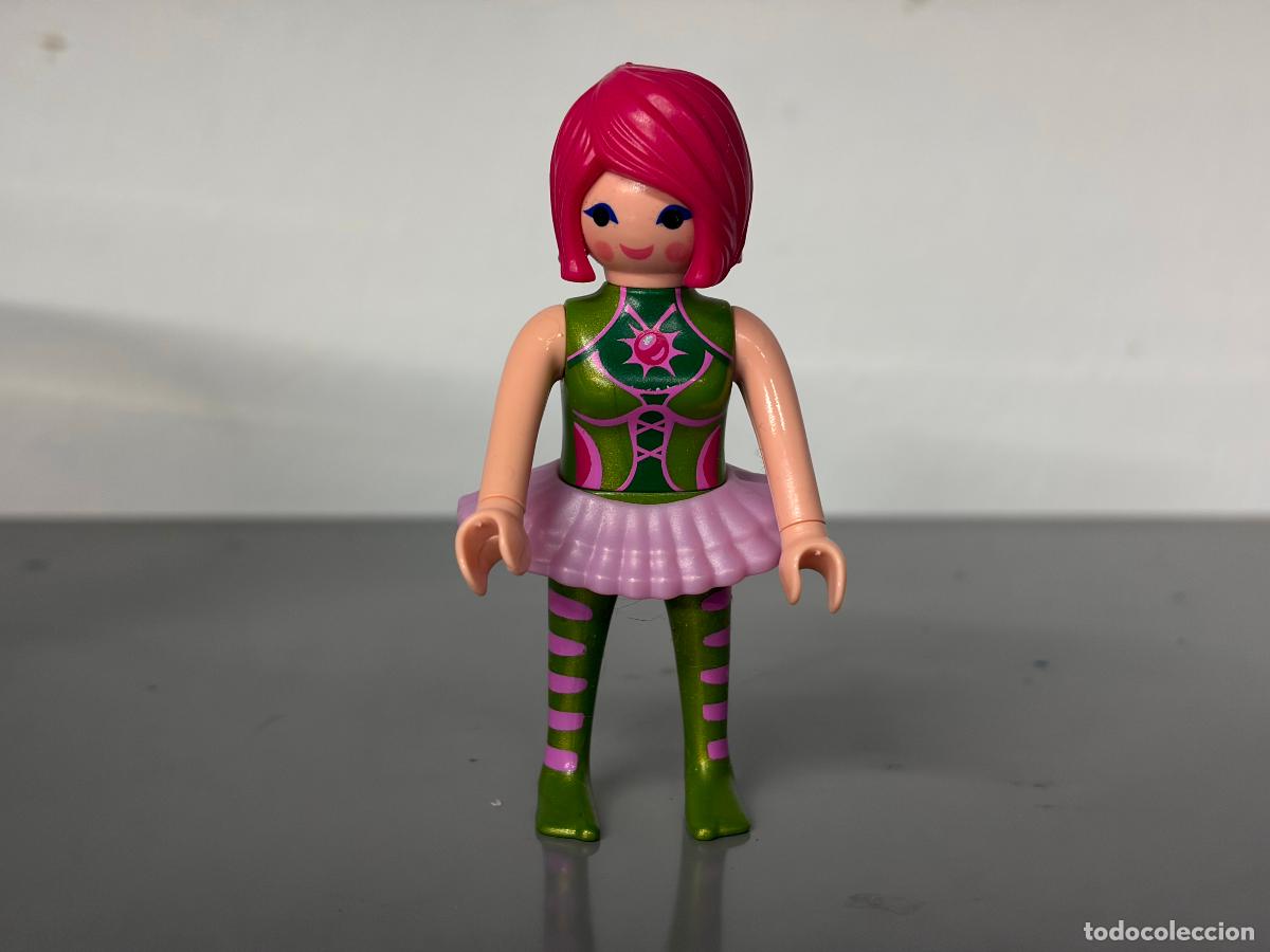 Playmobil: playmobil figura chica hada fantasia con faldita rosa -mix20
