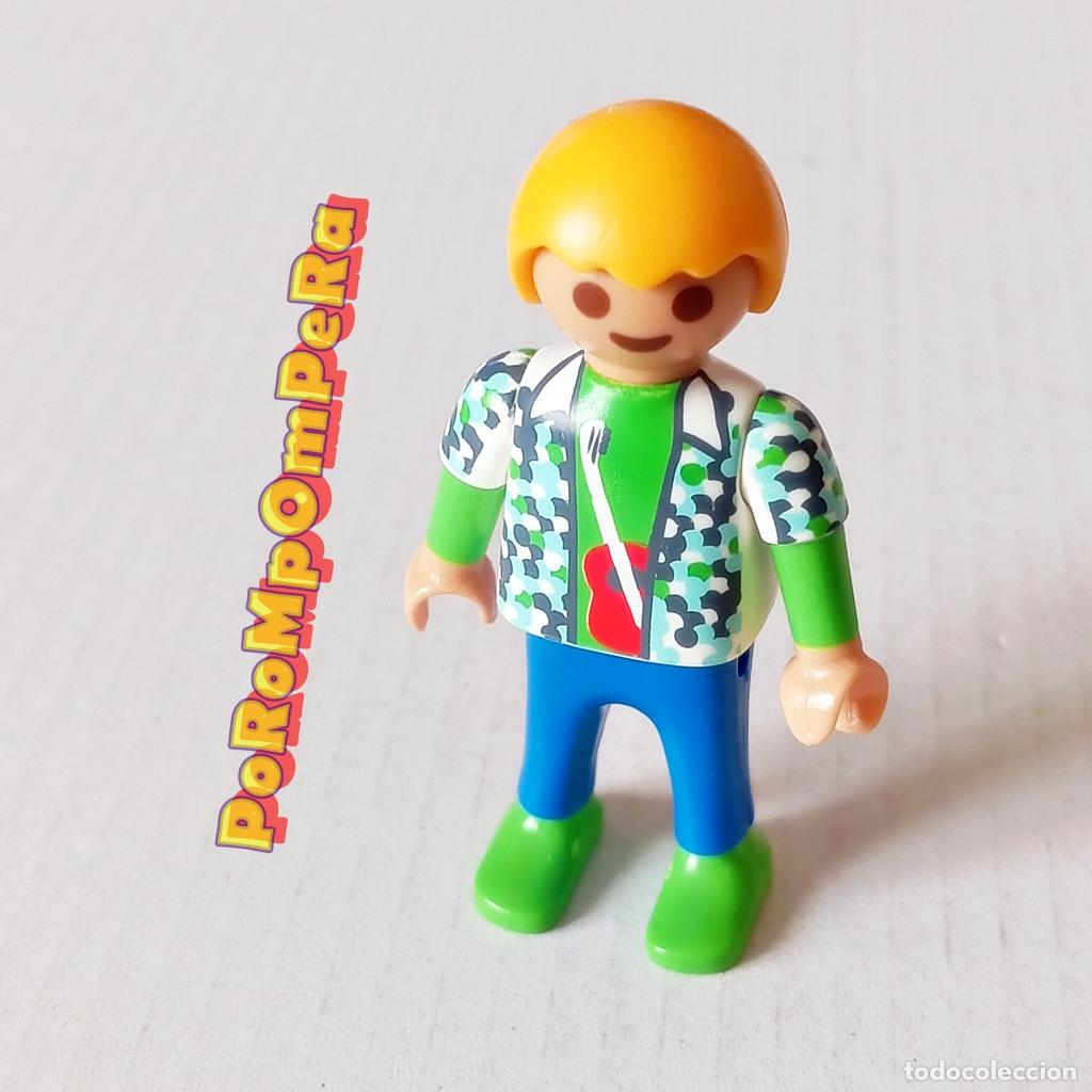 Playmobil: PLAYMOBIL FIGURA NI&Ntilde;O CAMISETA GUITARRA 5555 CUSTOM/COMPLETAR INFANTIL Q4