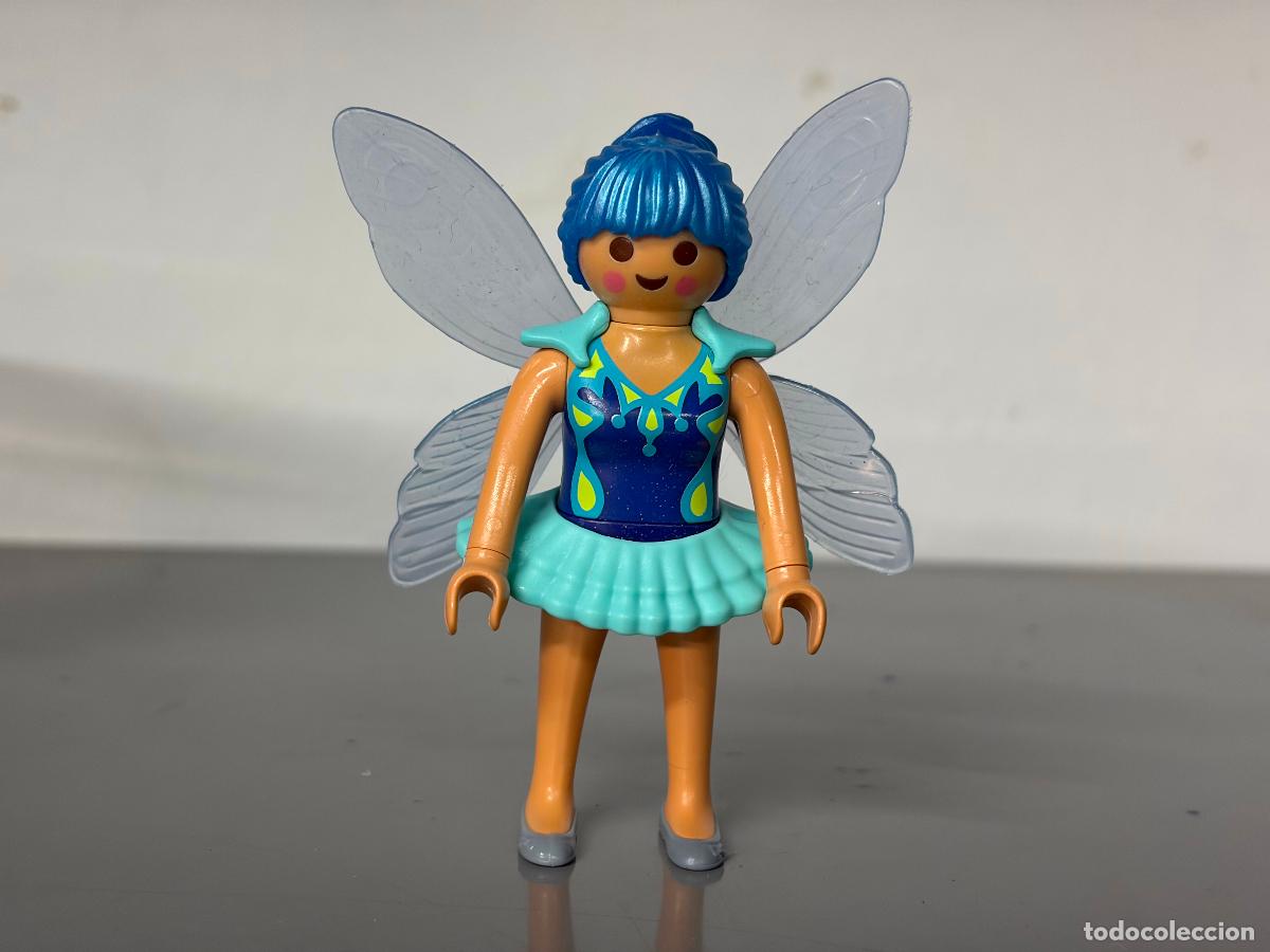 Playmobil: playmobil figura chica hada fantasia con faldita y alas -mix20