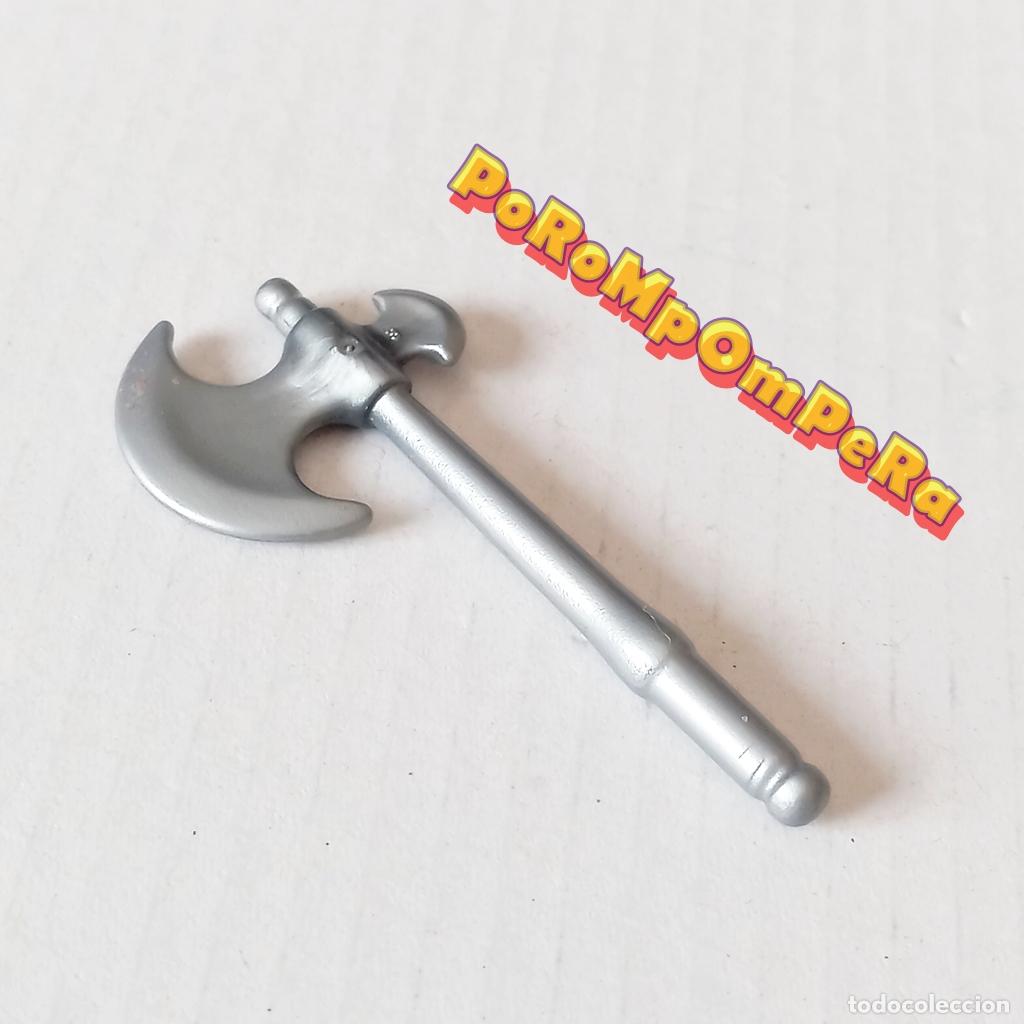 Playmobil: PLAYMOBIL HACHA PLATEADA CABALLERO MEDIEVAL GUERRERO VIKINGO B&Aacute;RBARO ARMA Q4