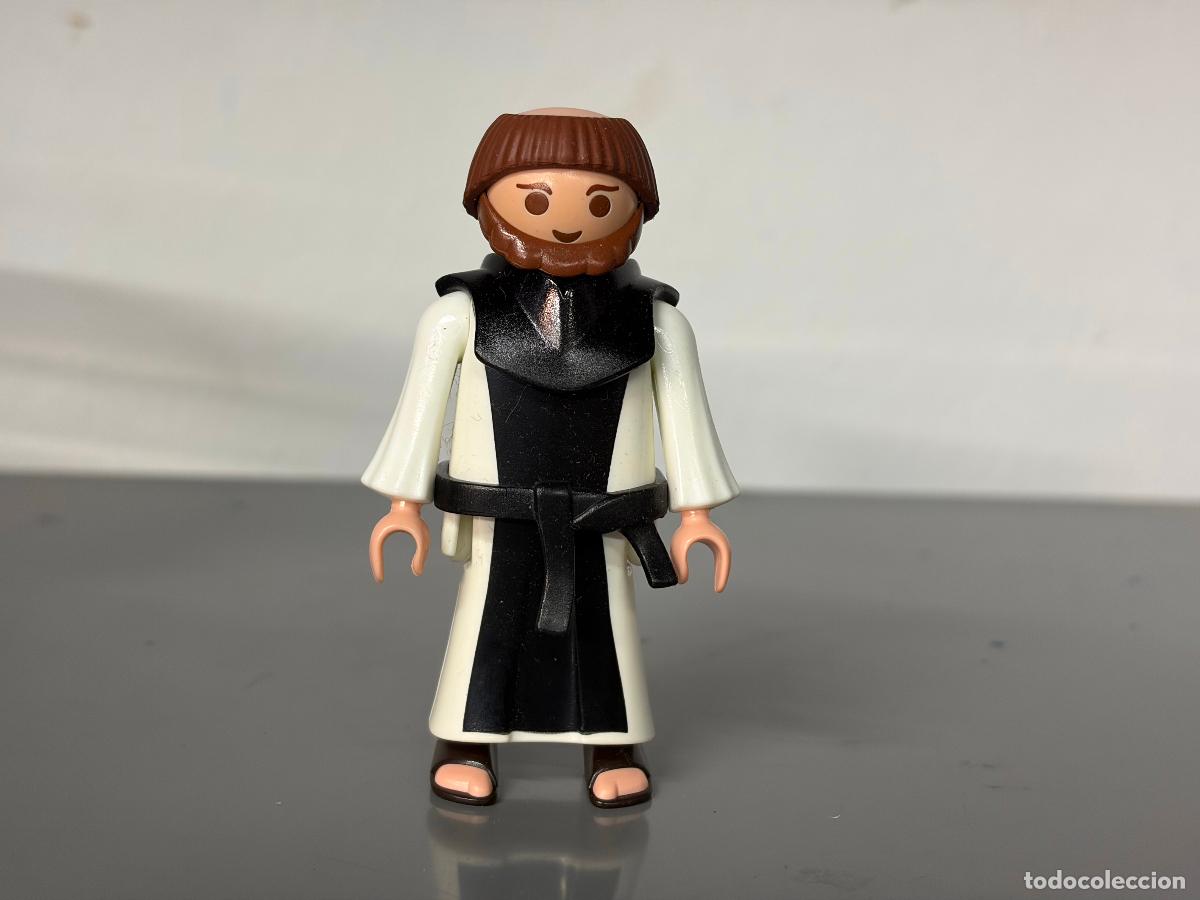 Playmobil: playmobil figura monje medieval calvo sacerdote iglesia sandalias -mix20
