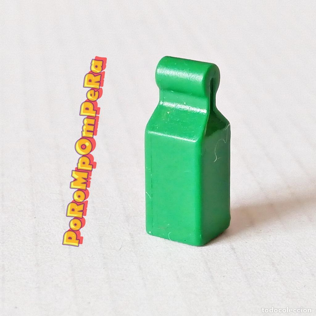Playmobil: PLAYMOBIL ENVASE TETRA BRIK VERDE PAQUETE ALIMENTACI&Oacute;N COCINA CASA RESTAURANT CAFETER&Iacute;A Q4