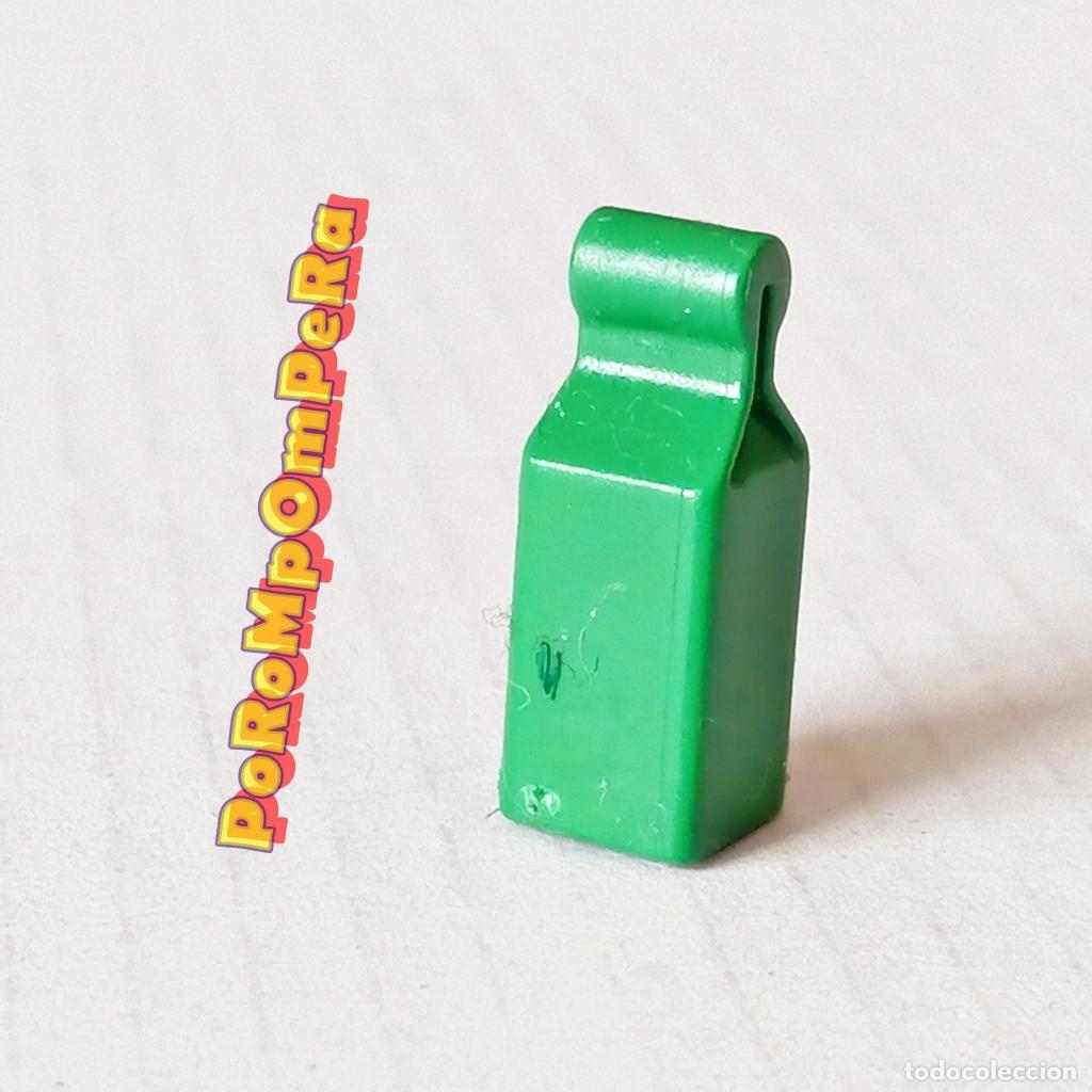 Playmobil: PLAYMOBIL ENVASE TETRA BRIK VERDE PAQUETE ALIMENTACI&Oacute;N COCINA CASA RESTAURANT CAFETER&Iacute;A Q4