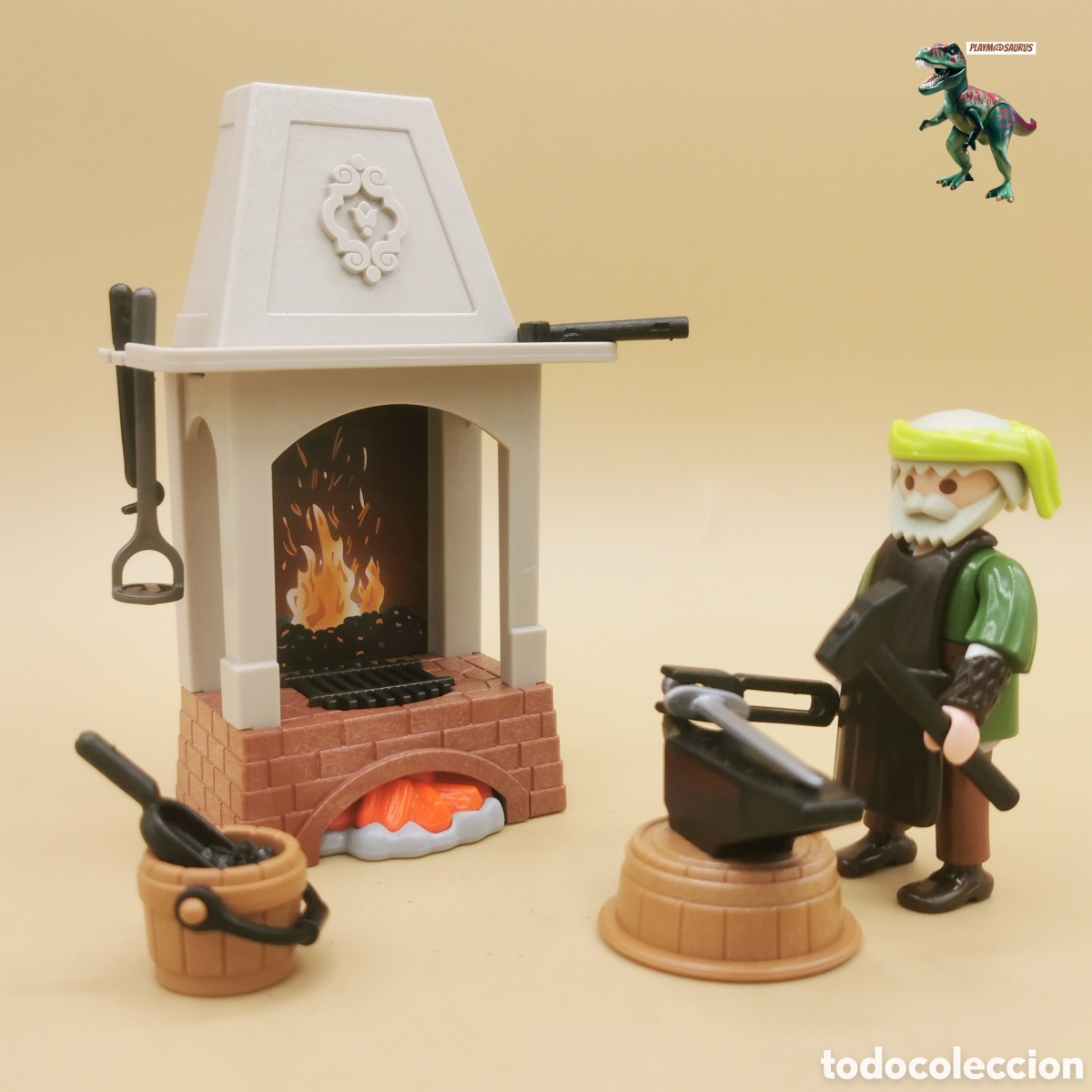 Playmobil: Playmobil herrero medieval herreria forja armero armeria castillo fortaleza armas mercado victoriano