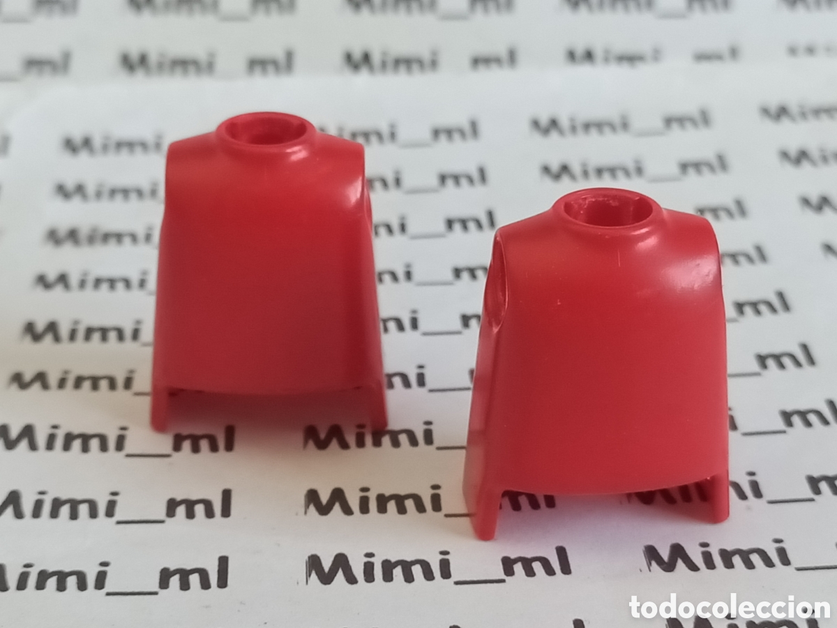 Playmobil: Playmobil 2 torsos lisos color rojos hombre caballero medieval recambios figuras