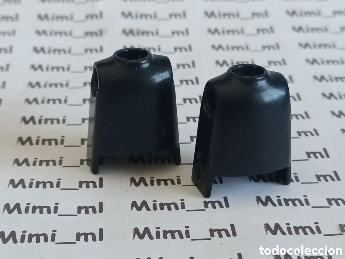 Playmobil: Playmobil 2 torsos lisos color negro hombre recambios figuras