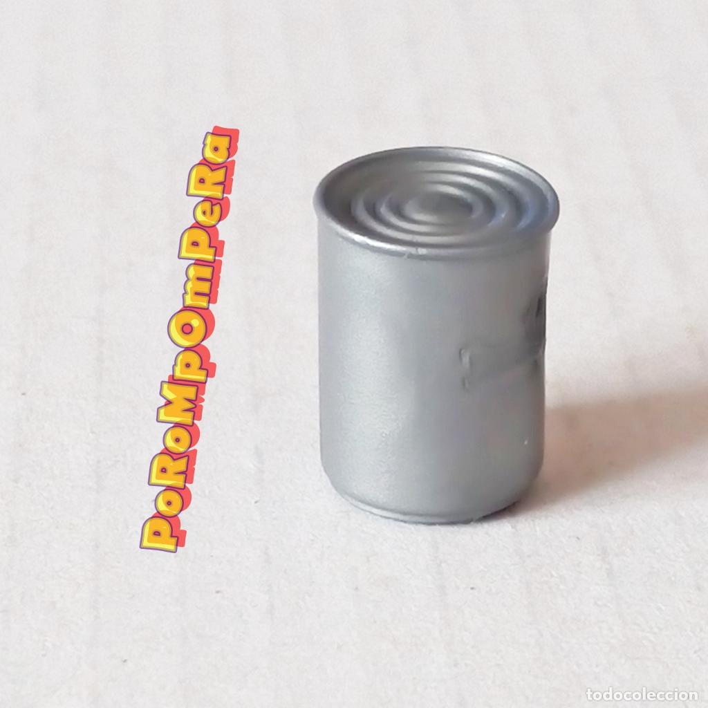 Playmobil: PLAYMOBIL LATA PLATEADA BEBIDA CONSERVA TARRO BOTE ENVASE COCINA TIENDA SUPERMERCADO Q4