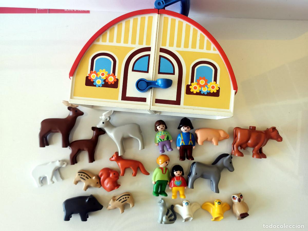 Playmobil: Playmobil Mi primera granja + 20 figuras 1, 2 ,3 casa-malet&iacute;n