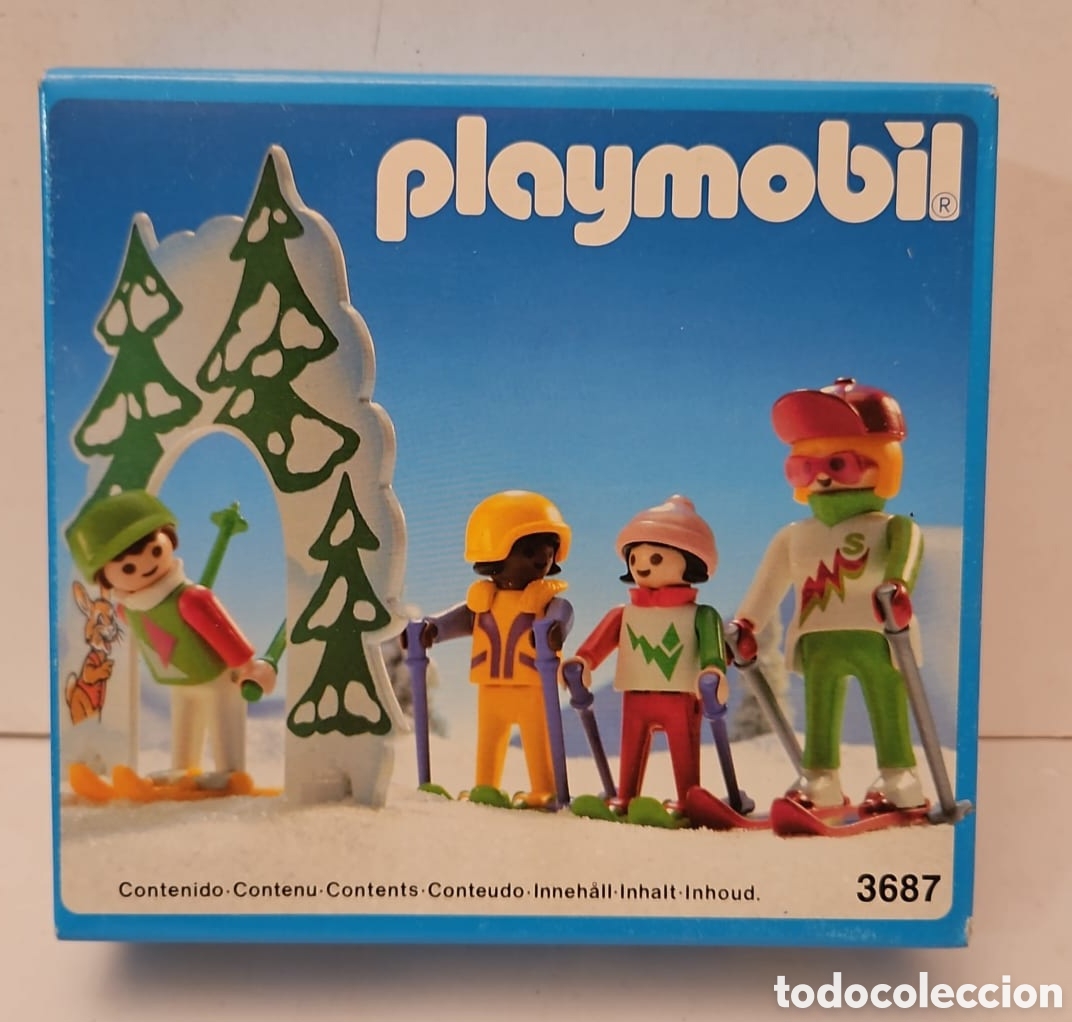 Playmobil: PLAYMOBIL 3687- NI&Ntilde;OS ESQUIANDO, NUEVO PRECINTADO COMPLETO