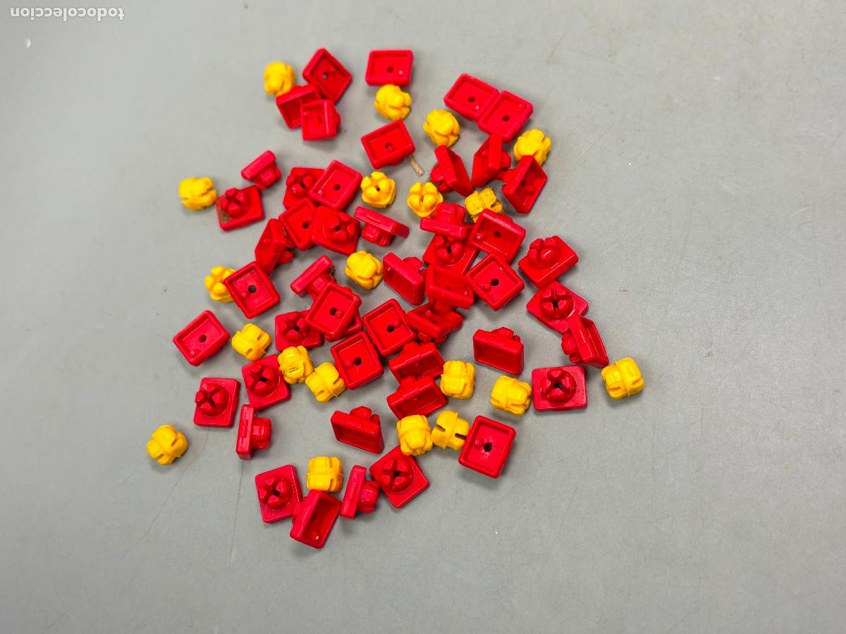 Playmobil: Playmobil pieza uni&oacute;n roja amarillo system x