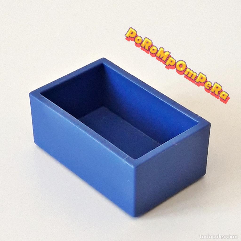 Playmobil: PLAYMOBIL CAJA RECTANGULAR AZUL CL&Iacute;NICA VETERINARIA O QUIR&Oacute;FANO ANIMALES 4343 4344 4345 4346 D9