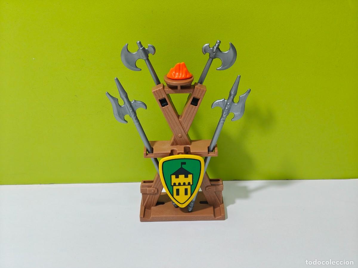 Playmobil: Playmobil accesorio-armero con armas y escudo, medieval, vikingos, castillo, soldados, museo