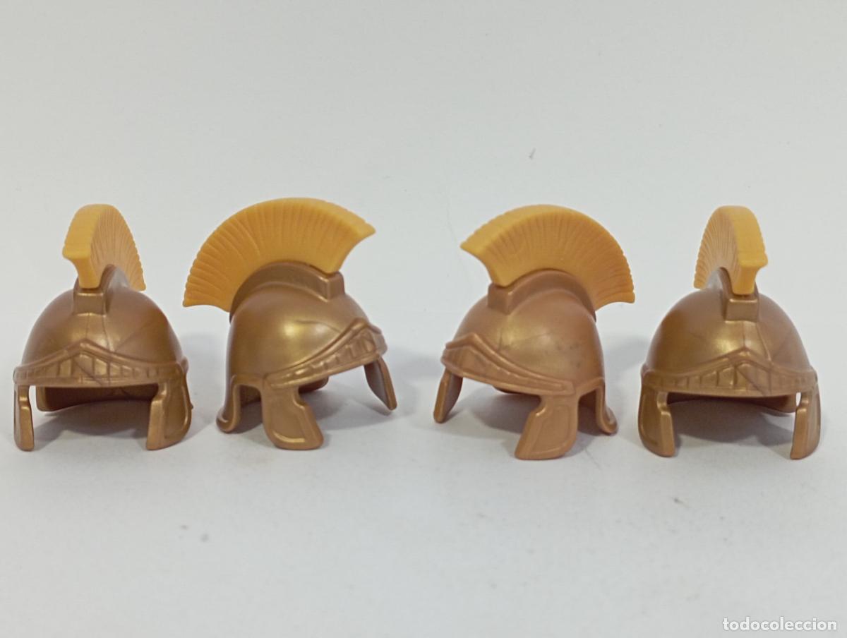 Playmobil: PLAYMOBIL 4 CASCO ROMANO MEDIEVAL ARMAS---CASCO DORADO