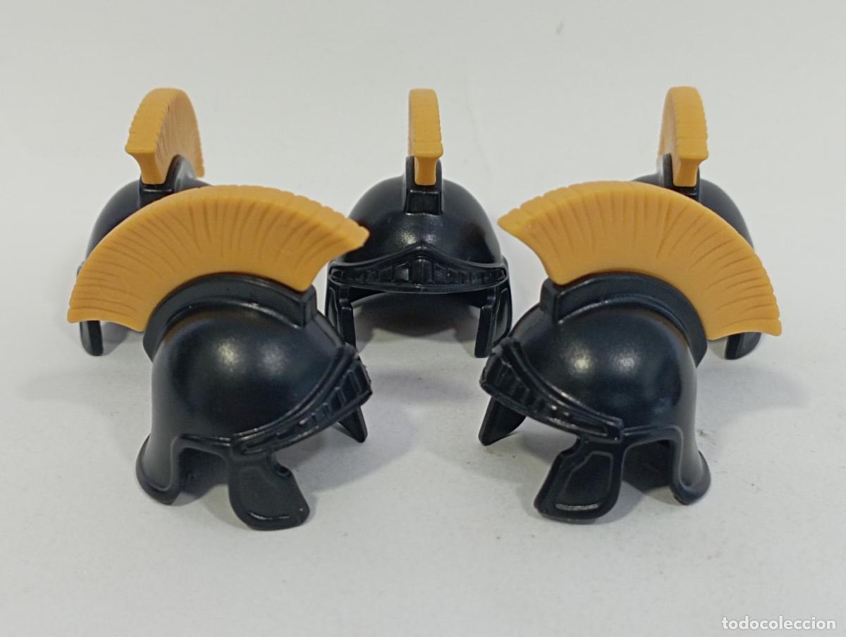 Playmobil: PLAYMOBIL 5 CASCO ROMANO MEDIEVAL ARMAS---CASCO NEGRO