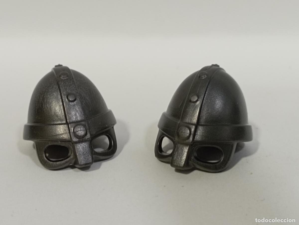 Playmobil: PLAYMOBIL 2 CASCO MEDIEVAL VIKINGO ROMANO CASTILLO ARMAS
