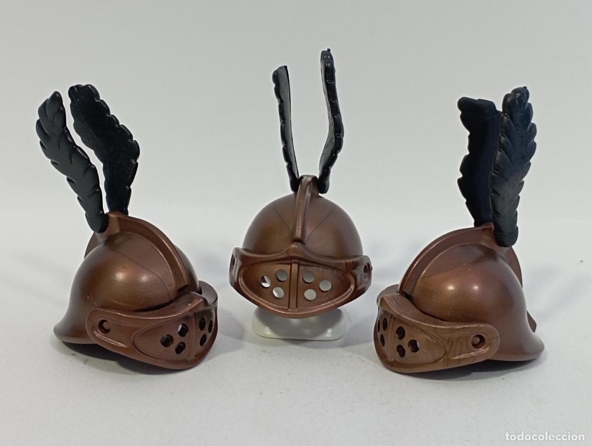 Playmobil: PLAYMOBIL 3 CASCO MEDIEVAL ROMANO CASTILLO ARMAS