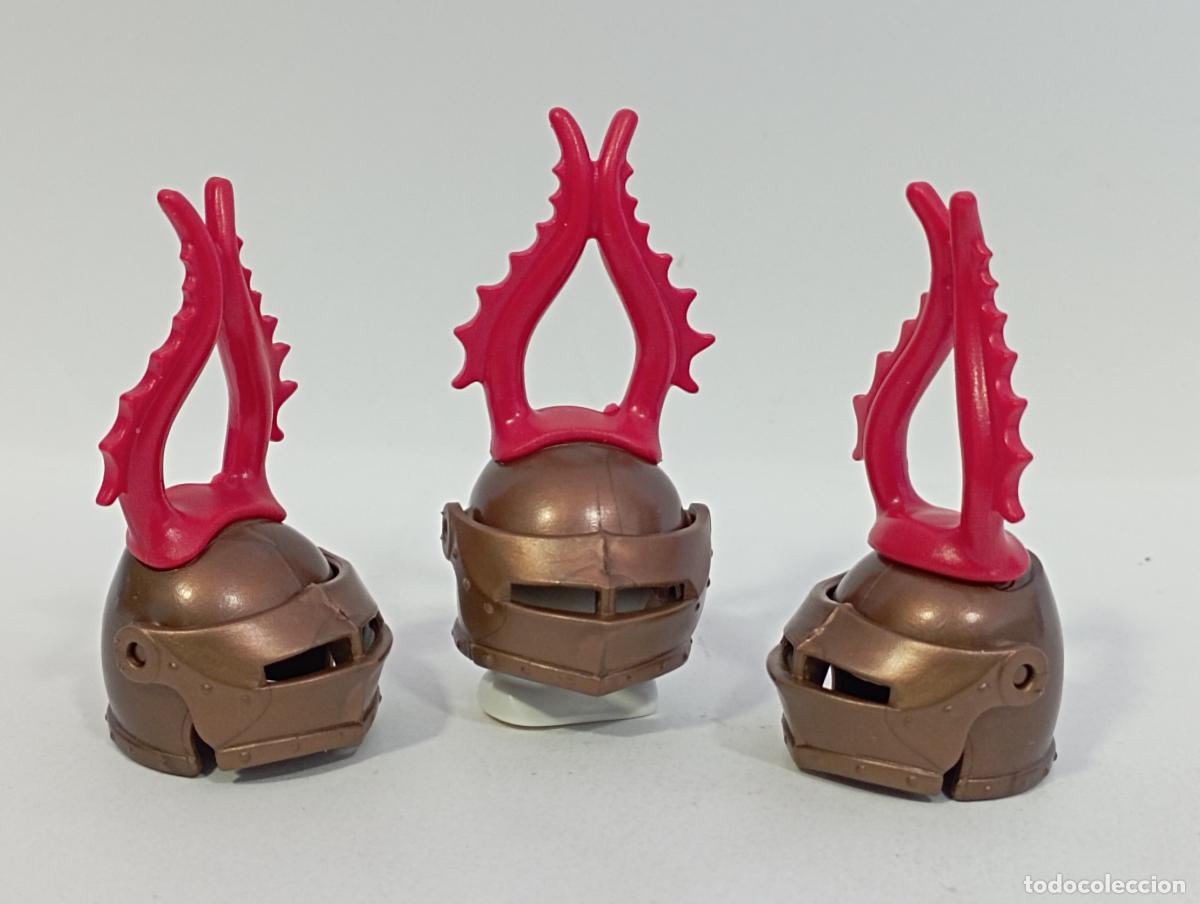 Playmobil: PLAYMOBIL 3 CASCO MEDIEVAL ROMANO CASTILLO ARMAS
