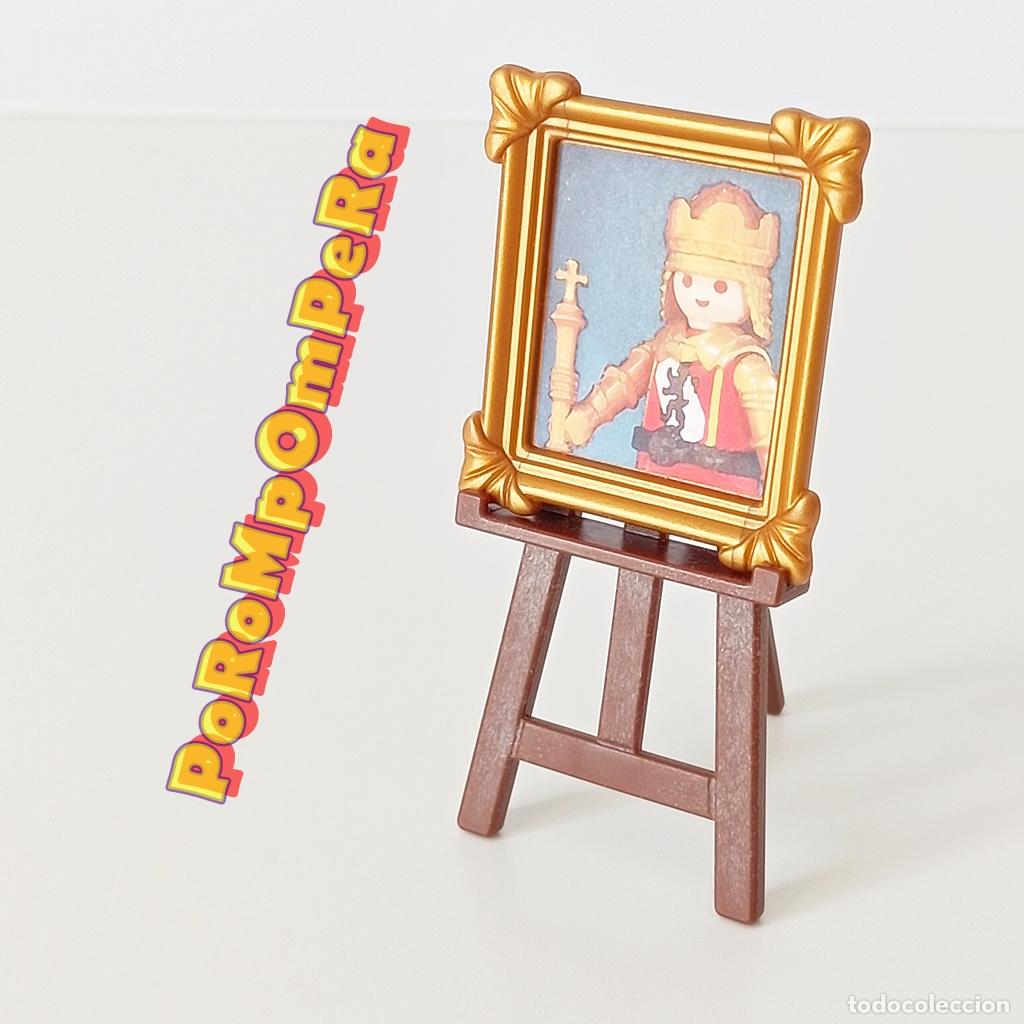 Playmobil: PLAYMOBIL CUADRO CON CABALLETE CABALLETE MARR&Oacute;N 4265 6281 RETRATO PINTURA ROBO LADRONES MUSEO O4