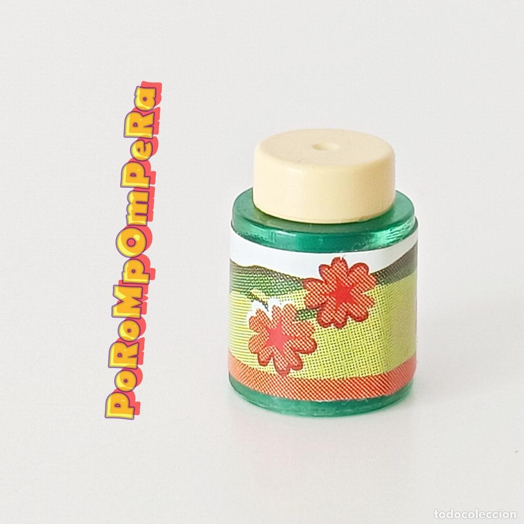 Playmobil: PLAYMOBIL TARRO VERDE TRASL&Uacute;CIDO TAPA CREMA BOTE ENVASE ALIMENTO TIENDA SUPERMERCADO COCINA O8