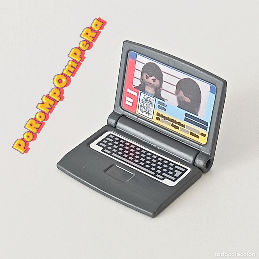 Playmobil: PLAYMOBIL ORDENADOR PORT&Aacute;TIL LADRONES COMISAR&Iacute;A 5182 OFICINA CASA HABITACI&Oacute;N LAPTOP MACBOOK O8