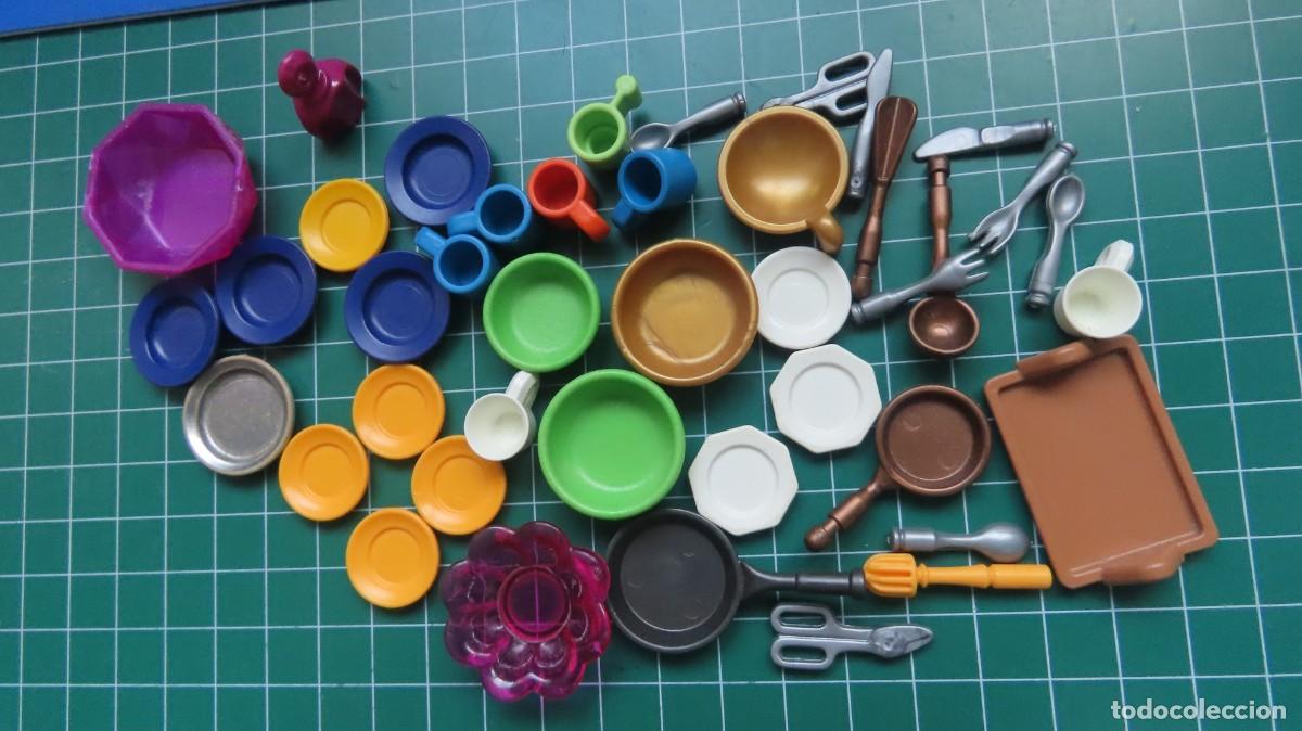 Playmobil: playmobil platos, cuenco, cucharas, tenedores, vasos