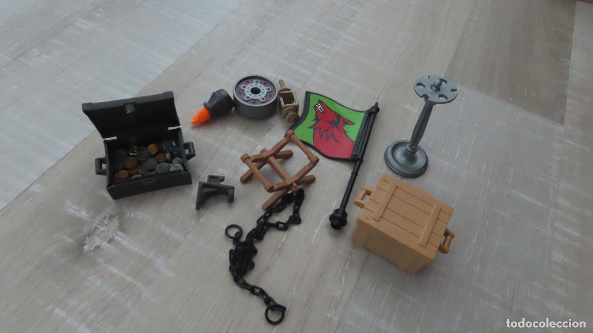 Playmobil: playmobil caja, bandera, fuego, cadena, dinero