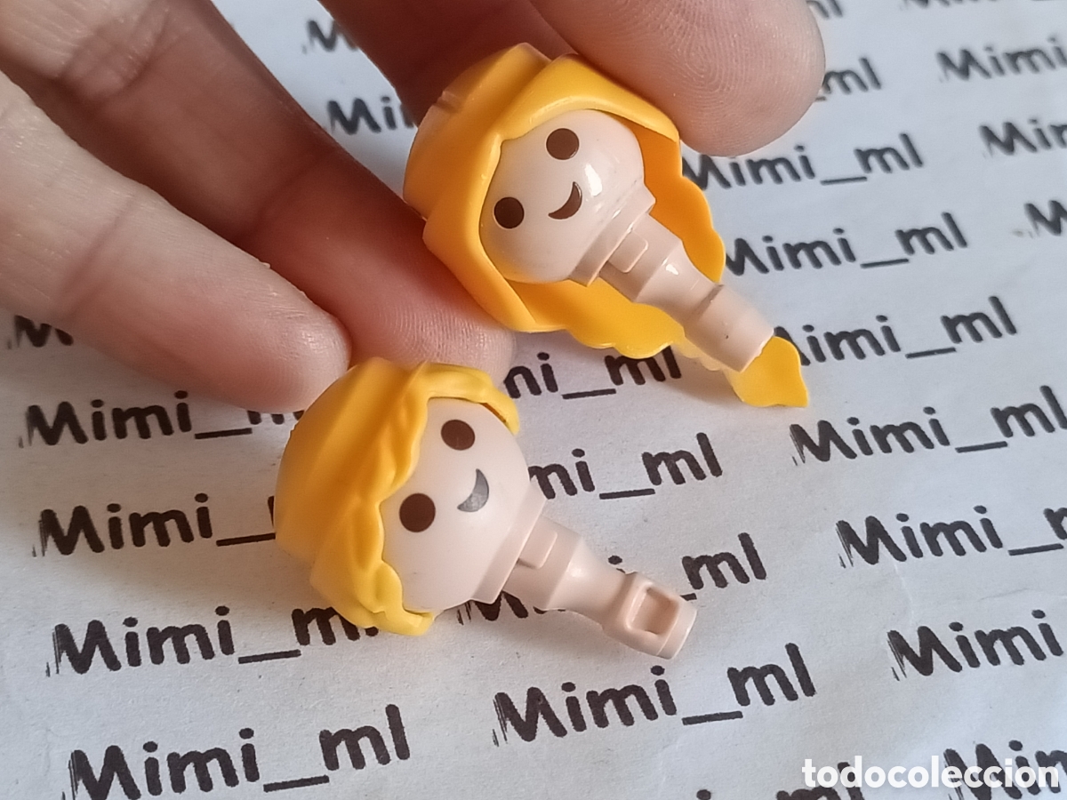 Playmobil: Playmobil 2 cabezas con pelo rubio hombre y mujer medieval palacio princesas oeste
