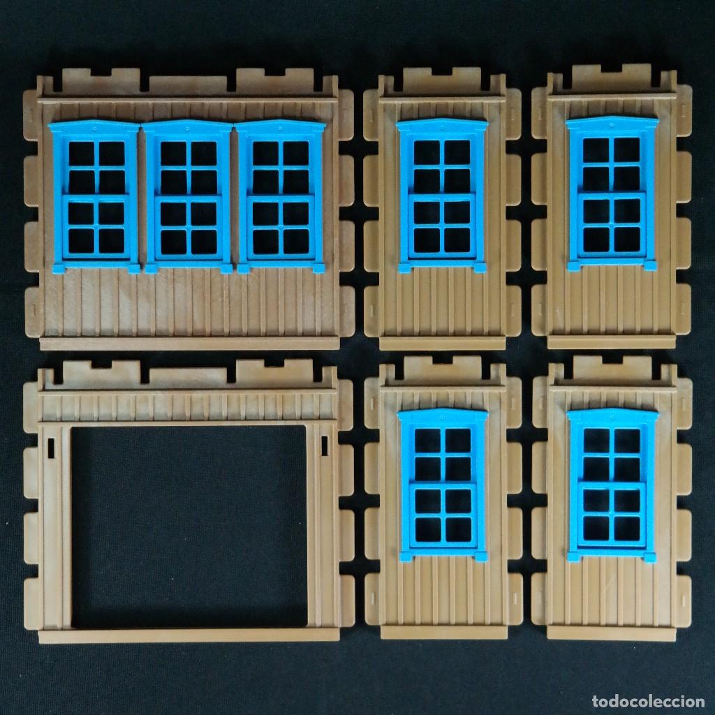 Playmobil: Playmobil 6 paredes con ventanas celestes steck ☼