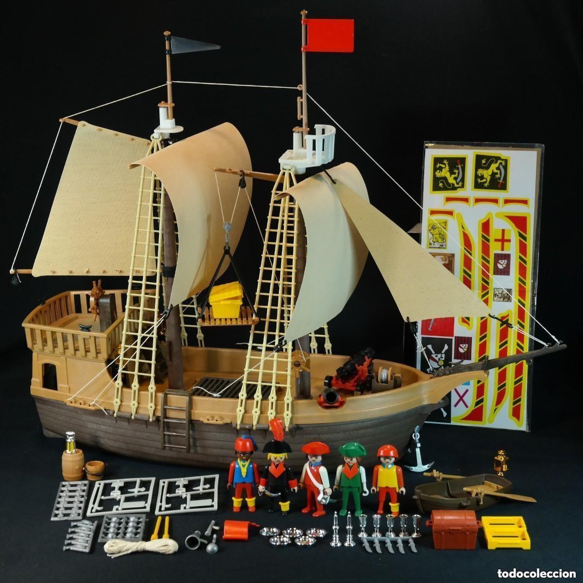 Playmobil: Playmobil barco pirata con tripulacion ref.3550 calcomania original ( sin peso de metal )☼