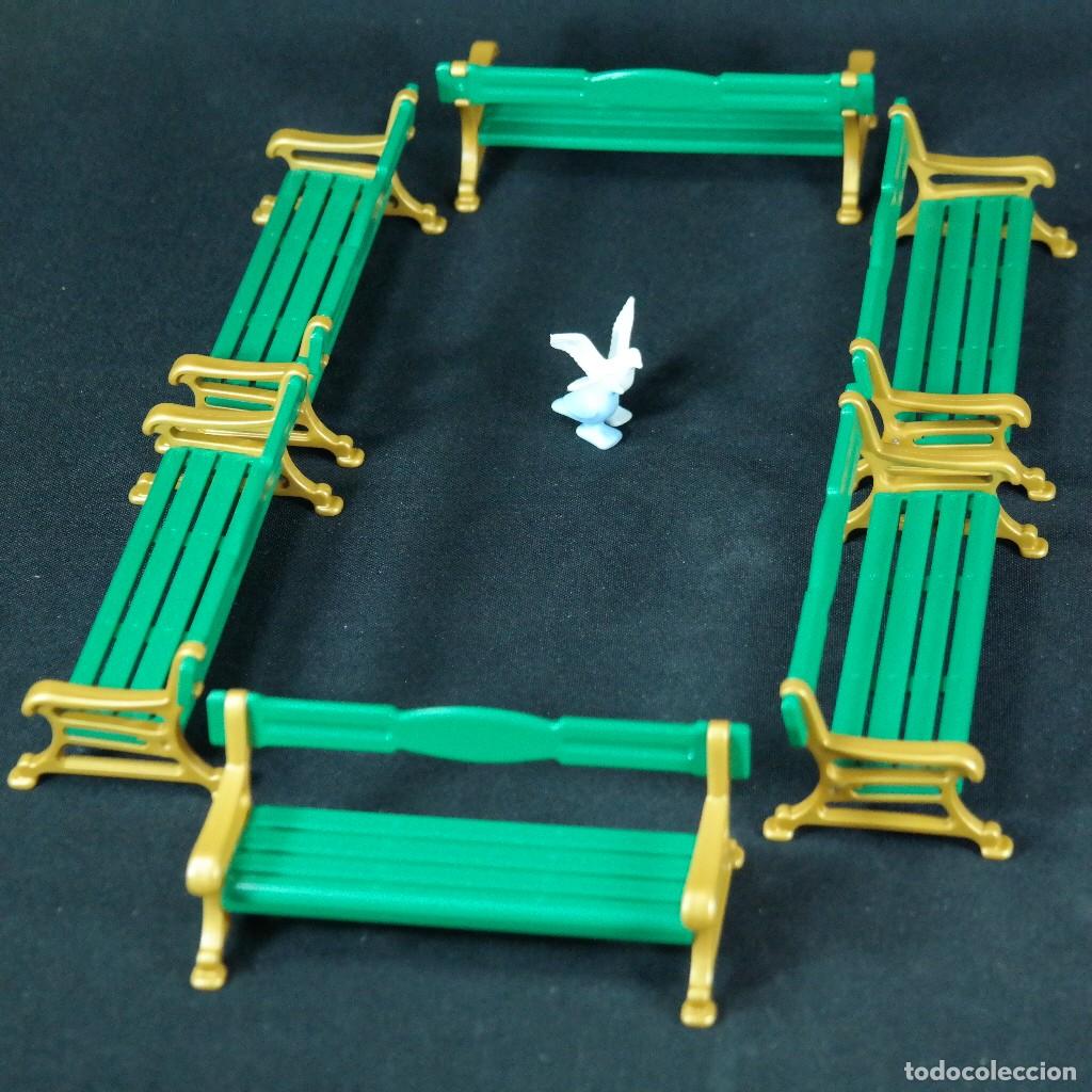 Playmobil: Playmobil 6 bancos verdes ☼