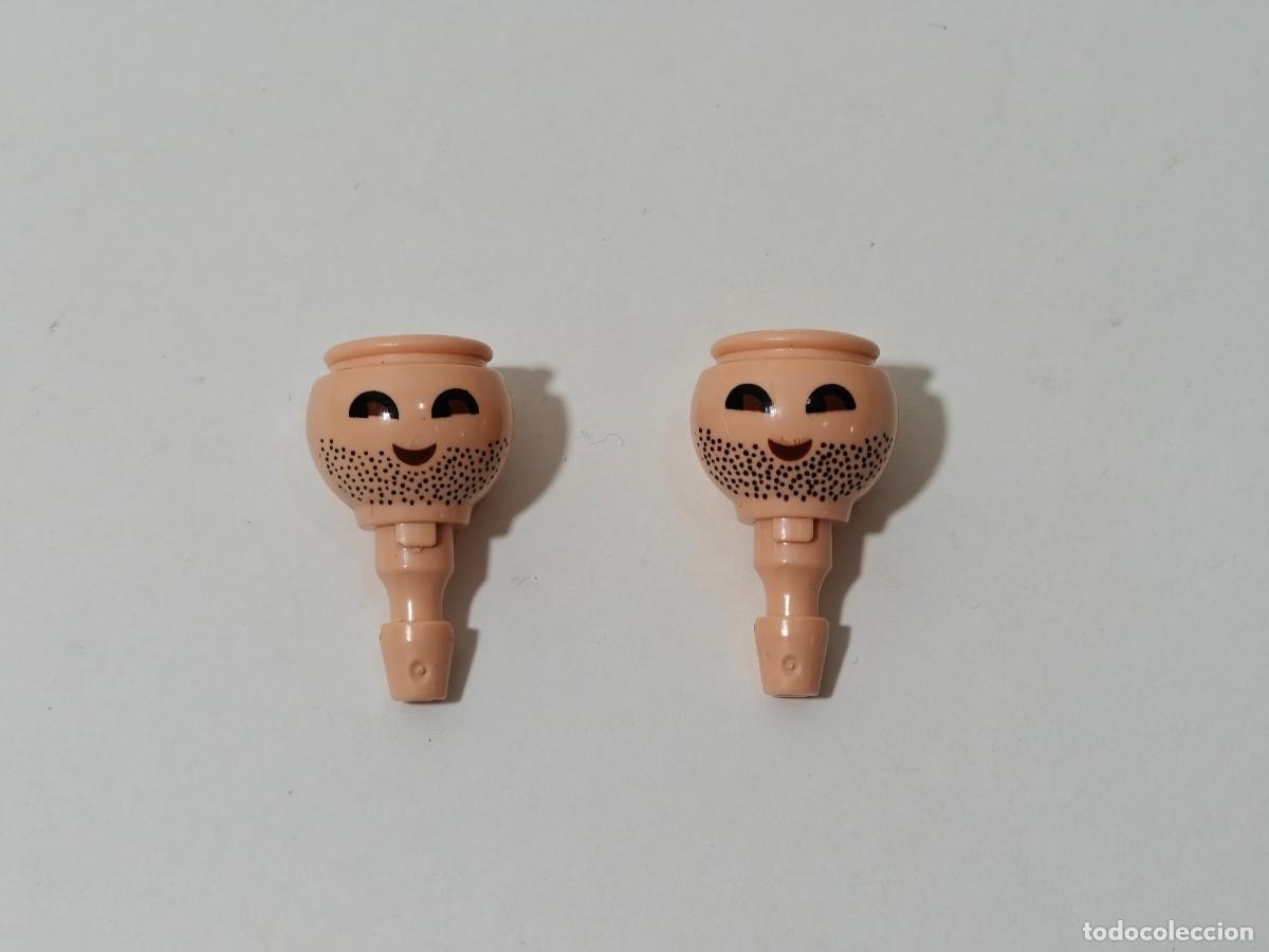 Playmobil: playmobil lote 2 cabezas barba, oeste, piratas, victoriano, vikingos, medieval, ,Roma, Egipto, city