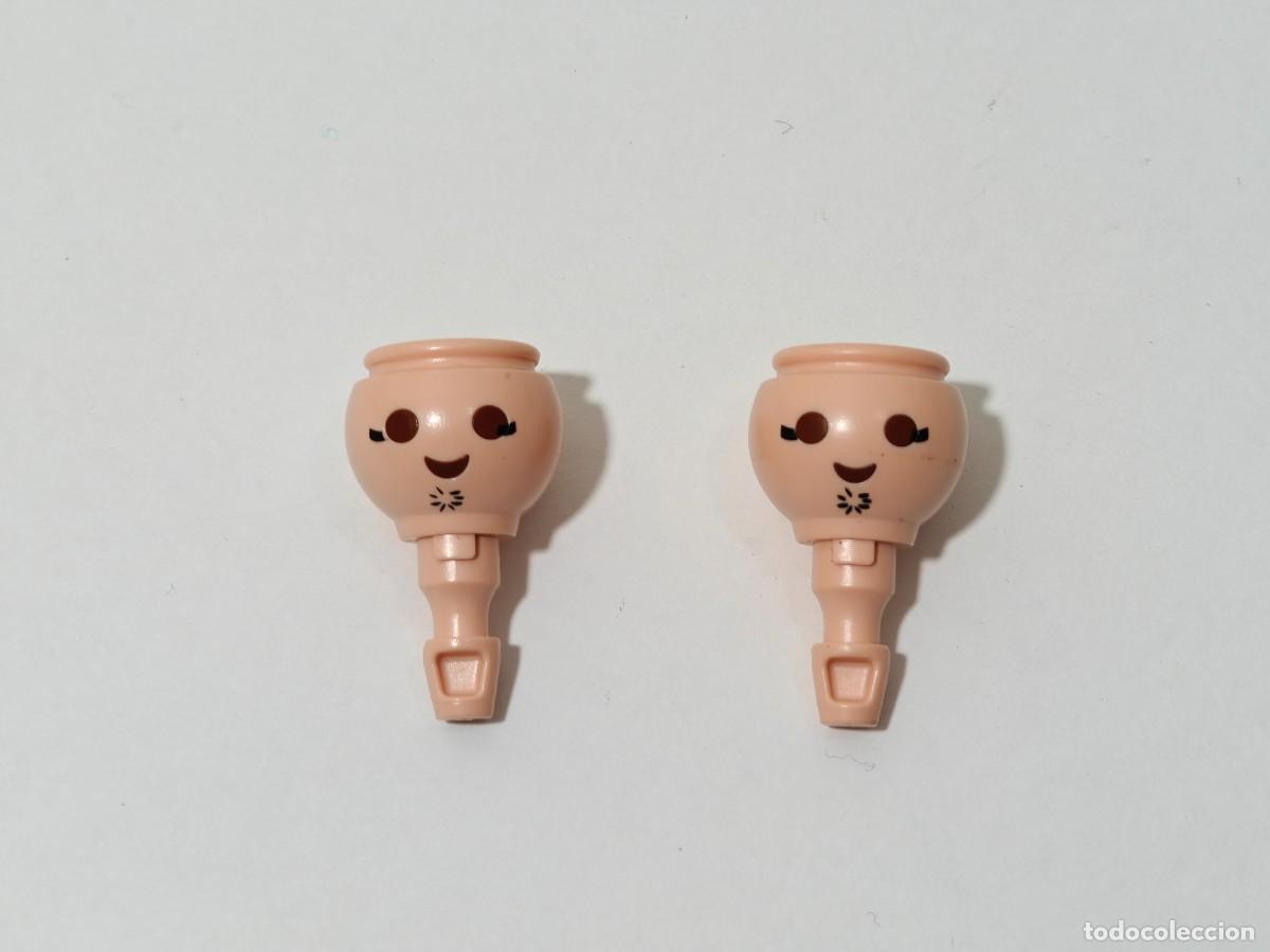 Playmobil: playmobil lote 2 cabezas perilla, oeste, piratas, victoriano, vikingos, medieval, ,Roma, Egipto,city