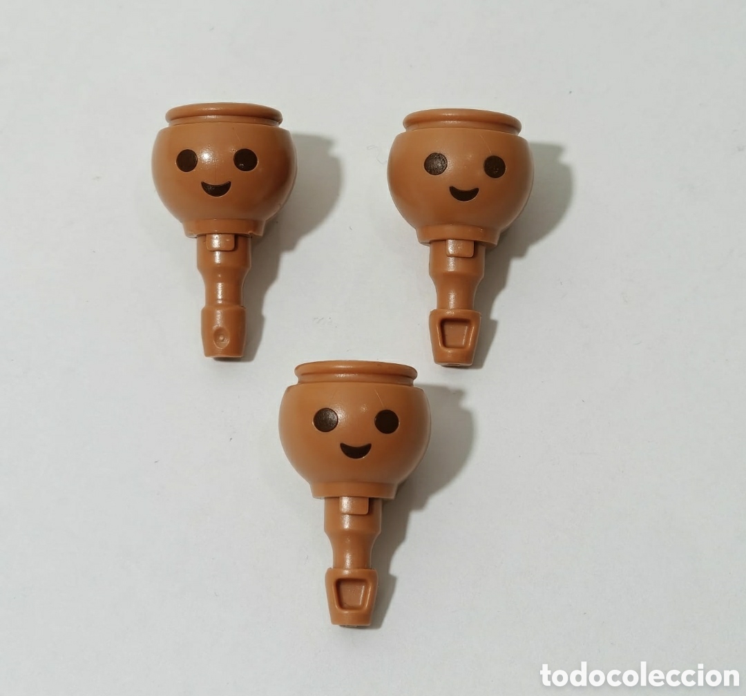 Playmobil: playmobil lote 3 cabezas chocolate ranura, oeste, piratas, victoriano, vikingos,medieval,Roma,Egipto