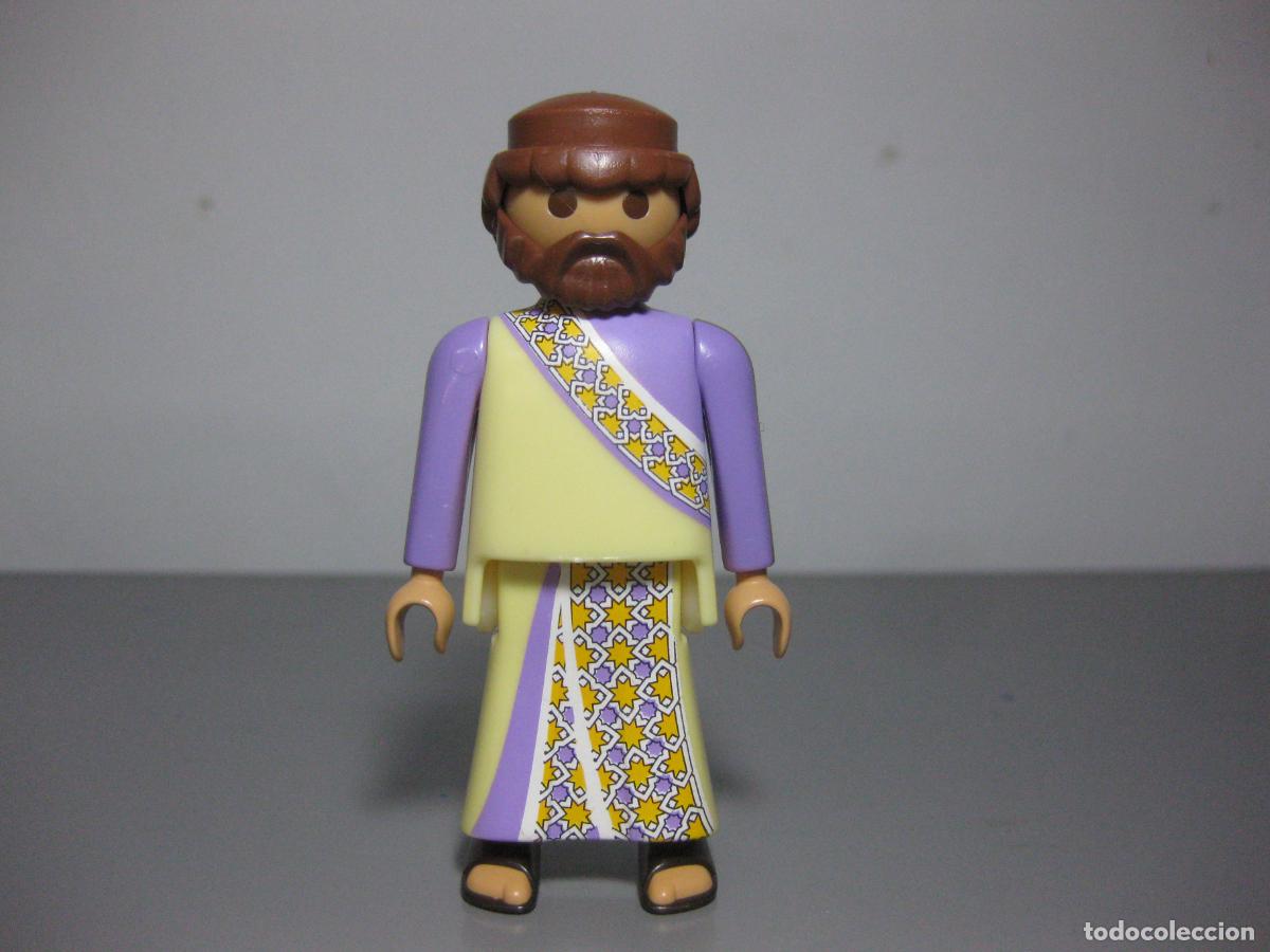 Playmobil: PLAYMOBIL FIGURA FALDA LARGA CON SANDALIAS BELEN REY MAGO -mix19
